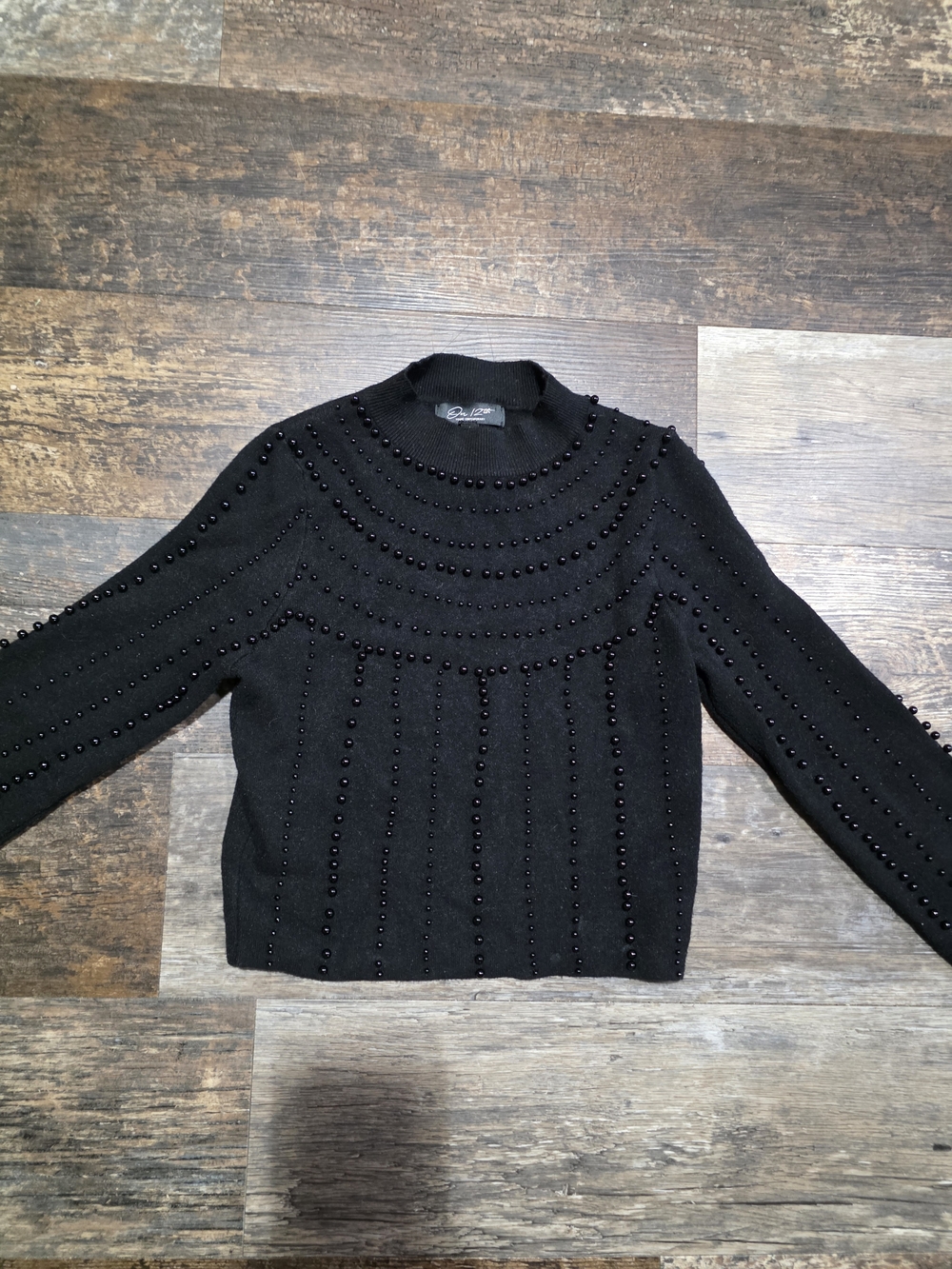 Beaded Black Women's Sweater